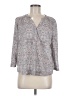 H&M 100% Polyester Gray 3/4 Sleeve Blouse Size M - photo 1