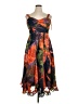 Hutch 100% Recycled Polyester Tropical Orange Cocktail Dress Size L (petite) - photo 1