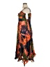 Hutch 100% Recycled Polyester Tropical Orange Cocktail Dress Size L (petite) - photo 5