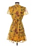 Lush 100% Polyester Floral Yellow Cocktail Dress Size XS - photo 2