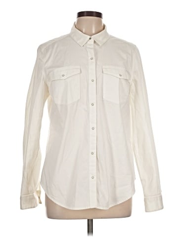 CALVIN KLEIN JEANS Long Sleeve Button-Down Shirt (view 1)