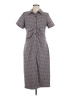 Halogen Plaid Gray Casual Dress Size M - photo 1