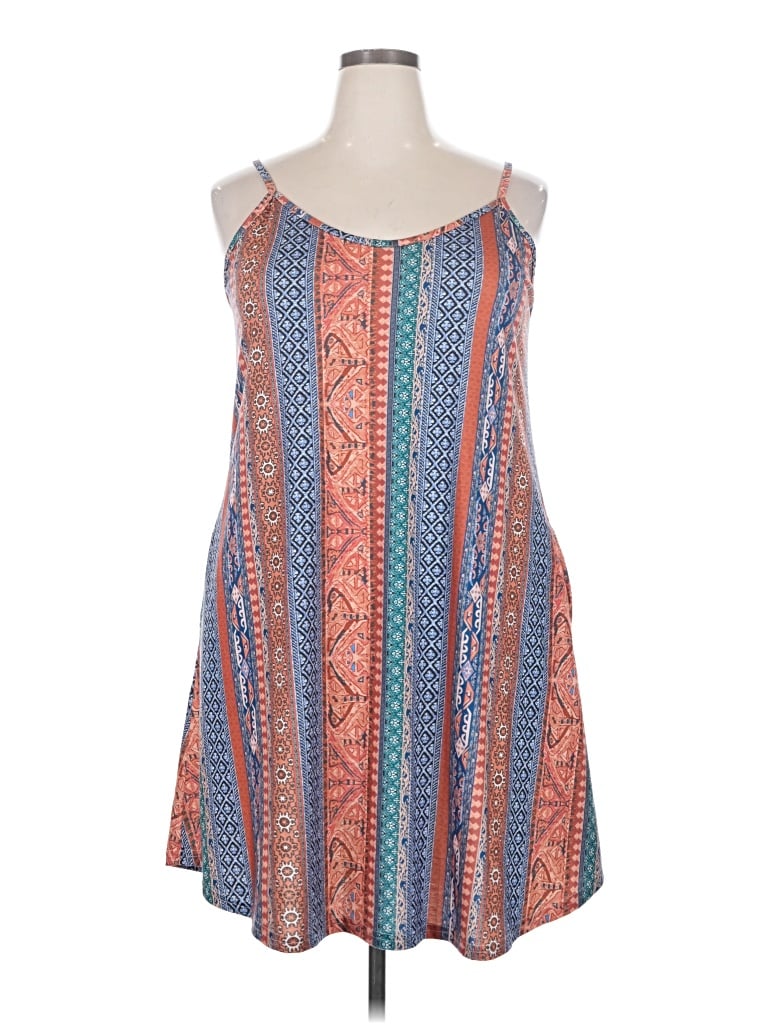 Pre-owned Unbranded Casual Dress In Orange
