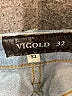 Vigold 100% Cotton Color Block Blue Denim Shorts Size 32 waist - photo 3