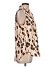 Ann Taylor Animal Print Tan Sleeveless Button-Down Shirt Size L - photo 4