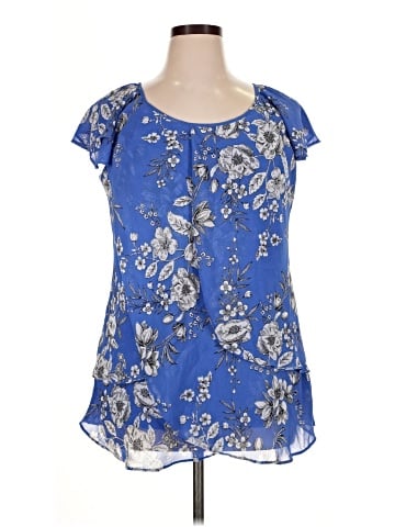 Roz & Ali Short Sleeve Blouse (view 1)