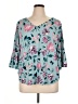 Roz & Ali Teal 3/4 Sleeve Blouse Size 1X - photo 1