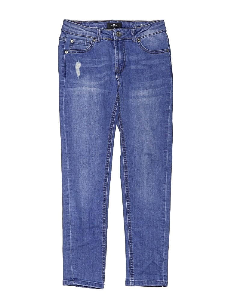 Pre-owned 7 For All Mankind Kids' Jeans In Blue