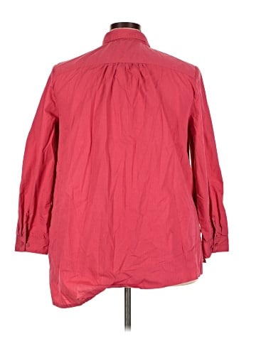 Roaman's 3/4 Sleeve Button-Down Shirt (view 2)