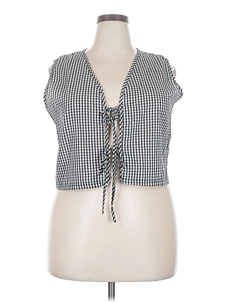 Pre-owned Unbranded Sleeveless Blouse In Black
