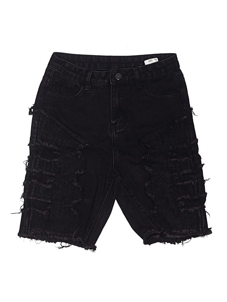 Pre-owned Unbranded Kids' Denim Shorts In Black