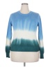 Veronica Beard 100% Cotton Tie-dye Blue Pullover Sweater Size XXL (estimated) - photo 1