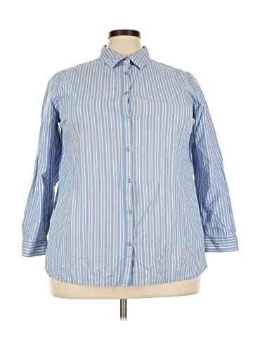 Roaman's Long Sleeve Button-Down Shirt (view 1)