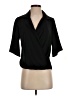 Amanda Uprichard 100% Polyester Black Short Sleeve Blouse Size P (petite) - photo 1
