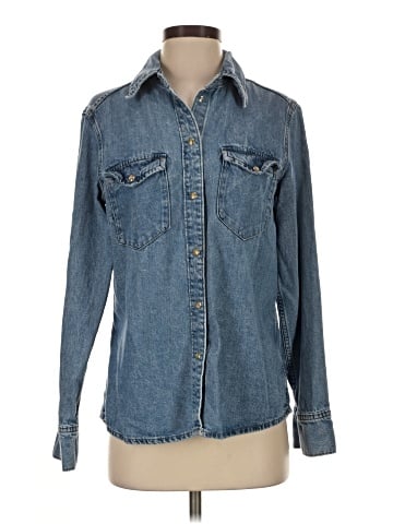 &Denim by H&M Long Sleeve Button-Down Shirt (view 1)