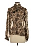 MNG Suit Brown Long Sleeve Blouse Size 4 - photo 1