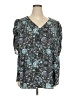 Torrid 100% Polyester Teal 3/4 Sleeve Blouse Size 3X Plus (3) - photo 1
