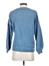 Brass 100% Cotton Solid Blue Pullover Sweater Size S - photo 2