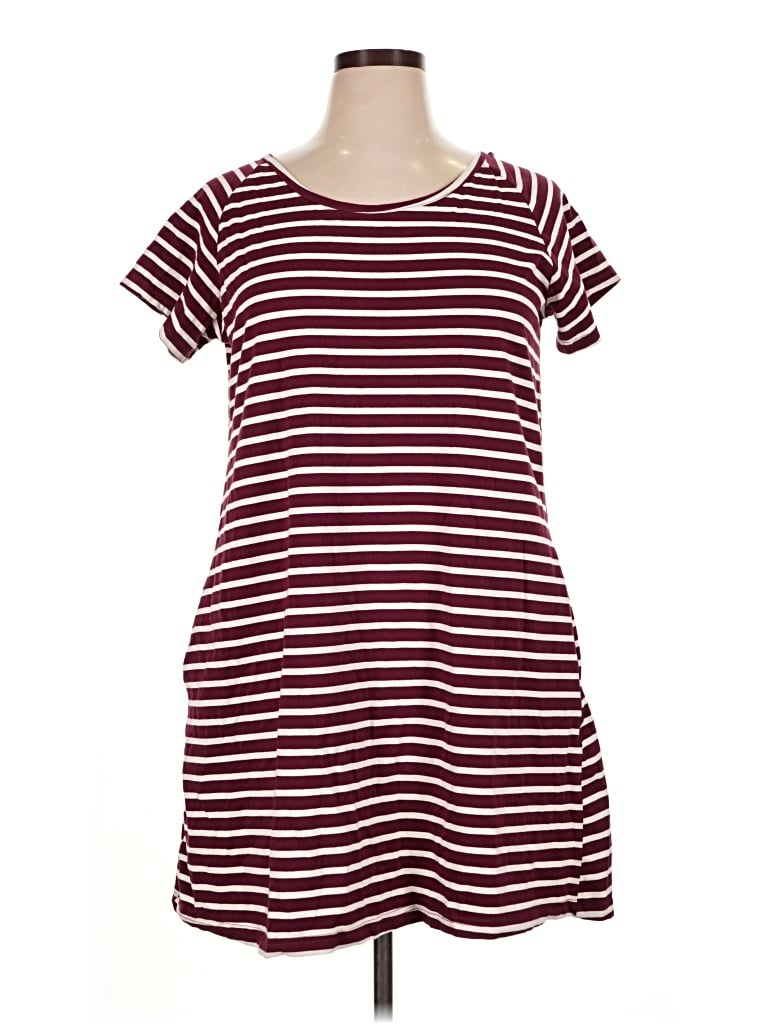 Pre-owned Unbranded Casual Dress In Burgundy
