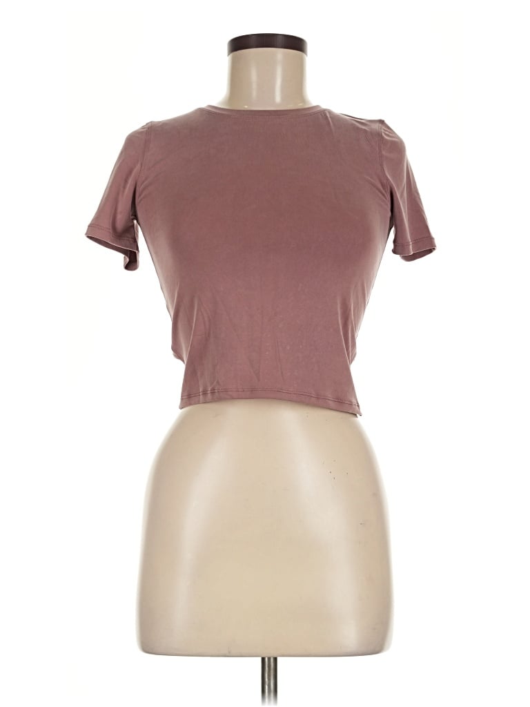 Pre-owned Lululemon Athletica Short Sleeve T-shirt In Brown