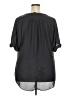 Worthington 100% Polyester Black Short Sleeve Blouse Size XXL - photo 2