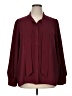 Express 100% Polyester Burgundy 3/4 Sleeve Blouse Size XL - photo 1