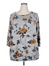 Mix by 41 Hawthorn Floral Gray Pullover Sweater Size 2X - photo 1