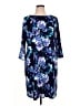 Roz & Ali Print Blue Casual Dress Size 1X - photo 1