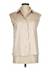 Banana Republic Factory Store Ivory Sleeveless Button-Down Shirt Size M - photo 1