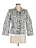 Max Mara 100% Polyester Print Silver Gray Jacket Size EU (IT) 42 / US 6 - photo 1