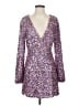 Hutch 100% Polyester Stars Purple Cocktail Dress Size 4 - photo 1