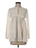 Indah 100% Cotton Ivory Long Sleeve Blouse Size XS - photo 1