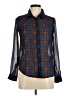Rusty 100% Polyester Plaid Blue Long Sleeve Blouse Size 8 - photo 1