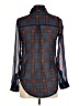 Rusty 100% Polyester Plaid Blue Long Sleeve Blouse Size 8 - photo 2
