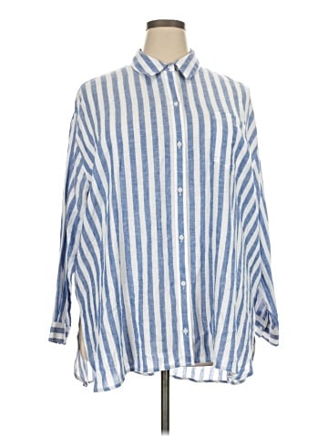 Old Navy 3/4 Sleeve Button-Down Shirt (view 1)