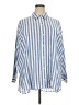 Old Navy Stripes Blue 3/4 Sleeve Button-Down Shirt Size 2X - photo 1