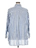 Old Navy Stripes Blue 3/4 Sleeve Button-Down Shirt Size 2X - photo 2