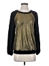 Addison Metallic Gold Long Sleeve Blouse Size S - photo 1