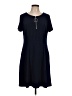 MSK Solid Blue Casual Dress Size L - photo 1
