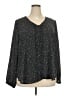 Torrid 100% Polyester Silver Long Sleeve Henley Size 2X Plus (2) - photo 1