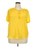 Cato Yellow Short Sleeve Blouse Size 22 - photo 1