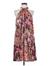 DKNY 100% Polyester Print Pink Cocktail Dress Size 4 - photo 1
