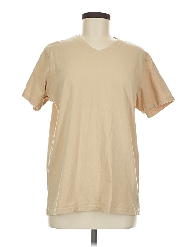Pre-owned Assorted Brands Short Sleeve T-shirt In Tan