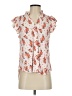 MELLODAY Floral Orange Sleeveless Blouse Size S - photo 1