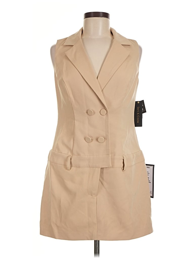 Seni & Cade Casual Dress In Tan