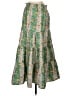 Rhode 100% Cotton Paisley Green Casual Skirt Size S - photo 2