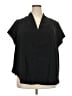 Universal Standard 100% Polyester Black Short Sleeve Blouse Size 18 (M) - photo 1