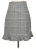 Zara 100% Polyester Plaid Gray Formal Skirt Size XS - photo 2