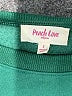 Peach Love Graphic Green Pullover Sweater Size L - photo 7