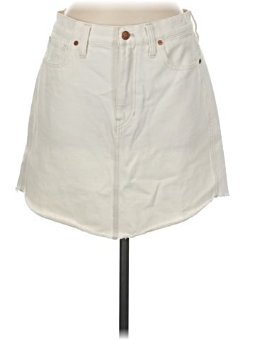 Madewell Denim Dolphin-Hem Mini Skirt in Vintage Canvas (view 1)
